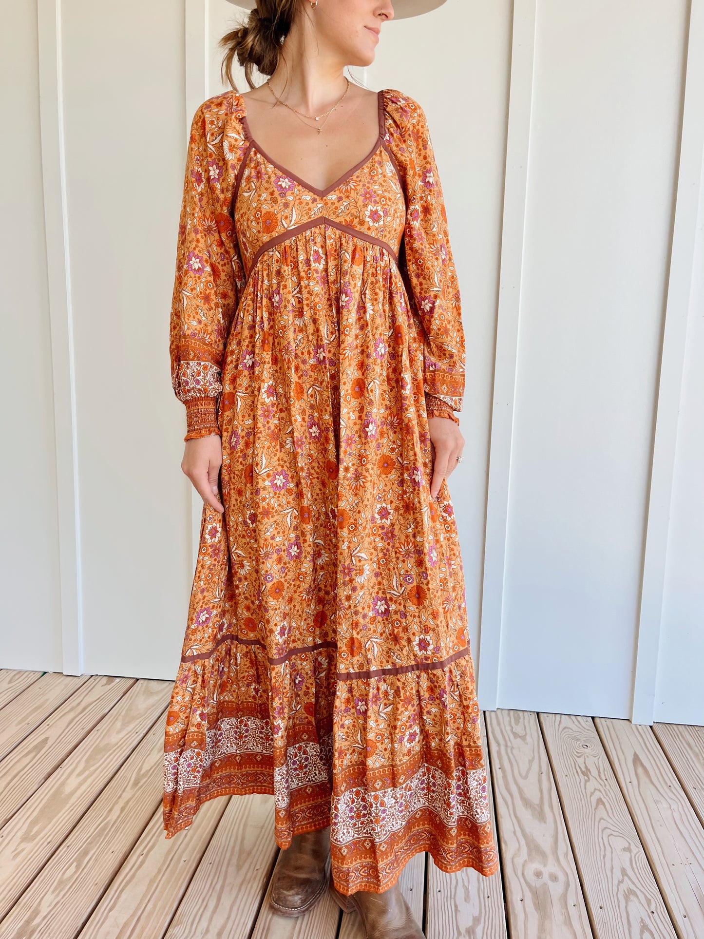 Pumpkin Spice Maxi Dress