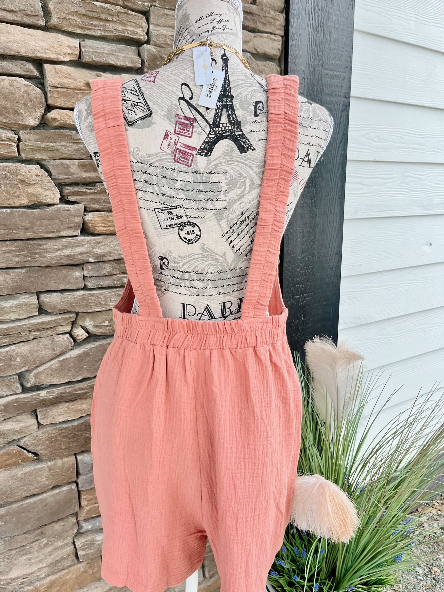 New Rust Linen Romper