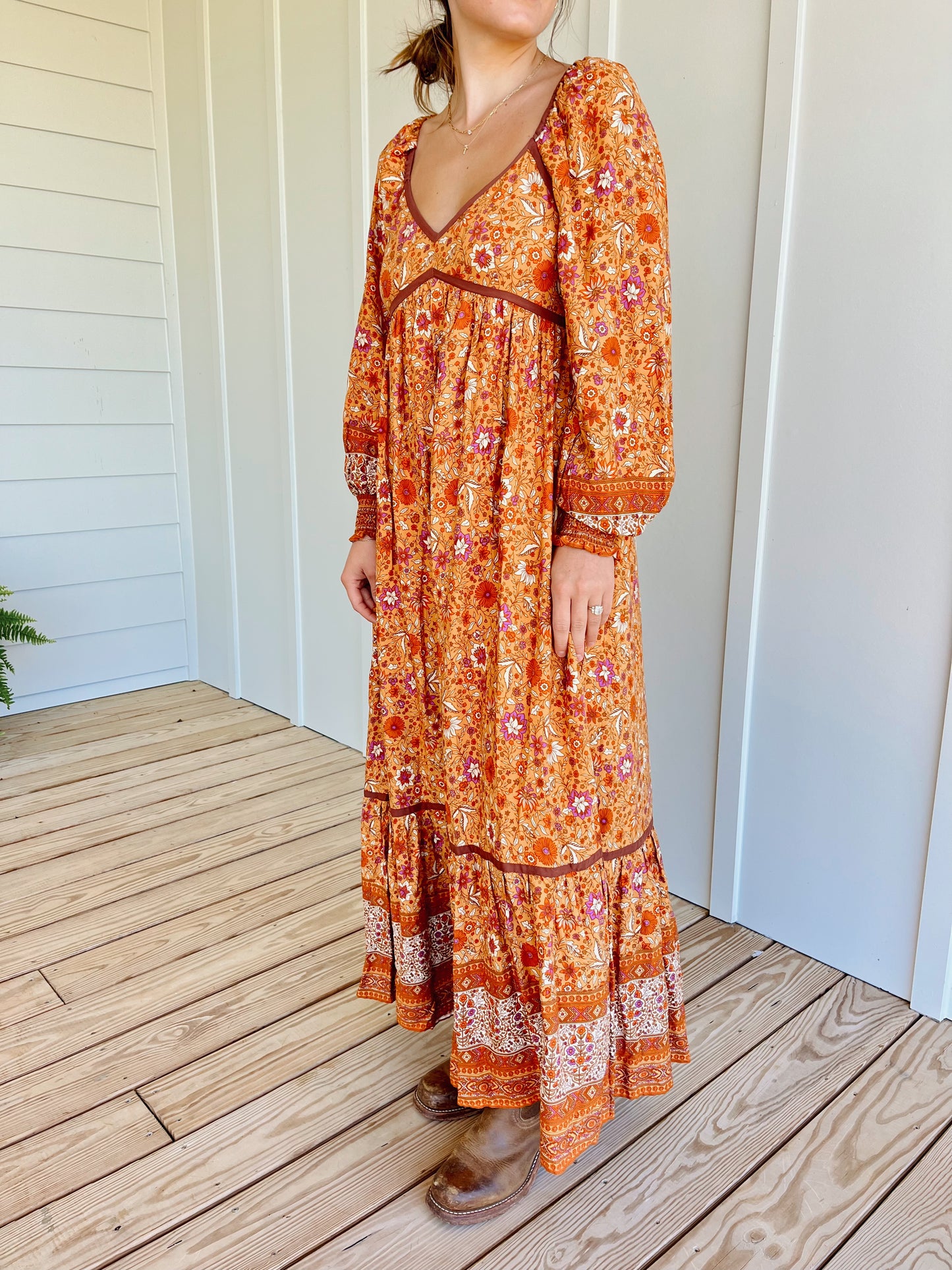 Pumpkin Spice Maxi Dress