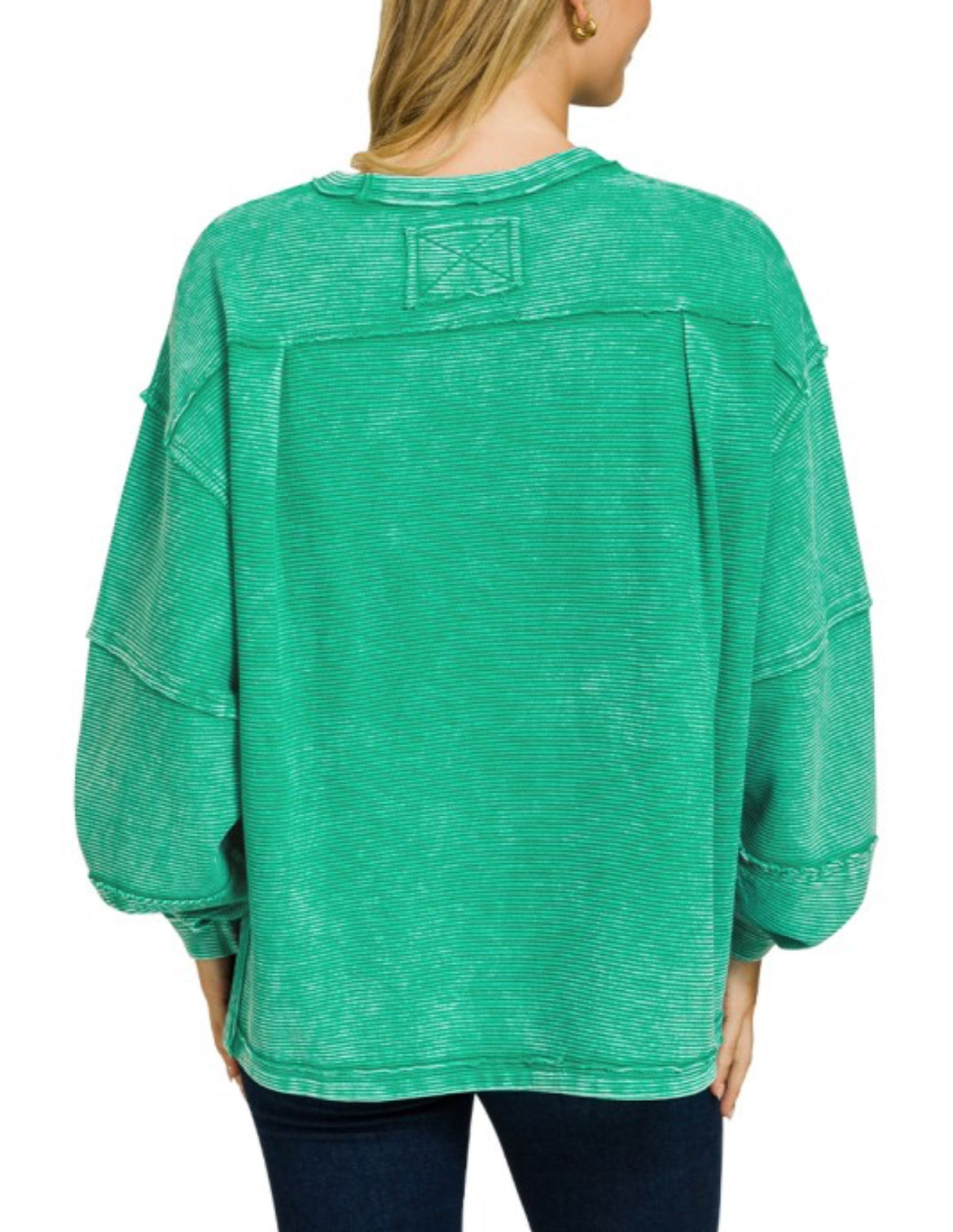 Merry Mint Ribbed Pullover