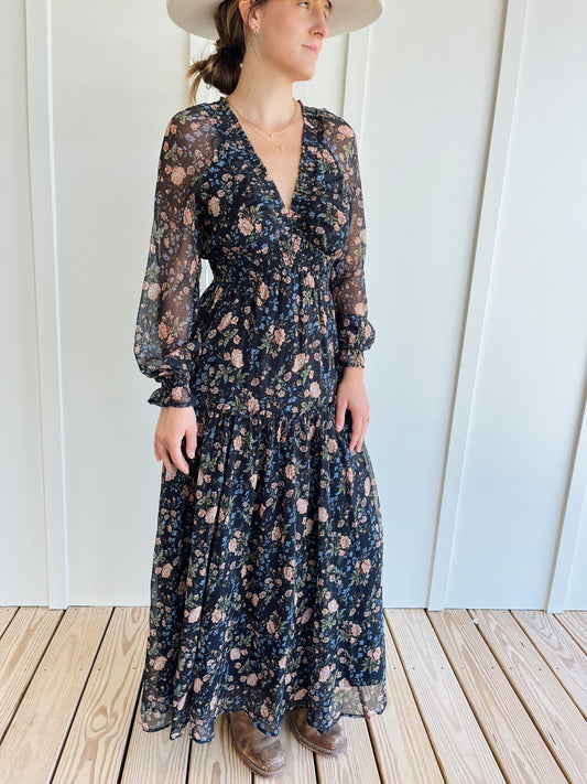 Midnight Floral Maxi Dress