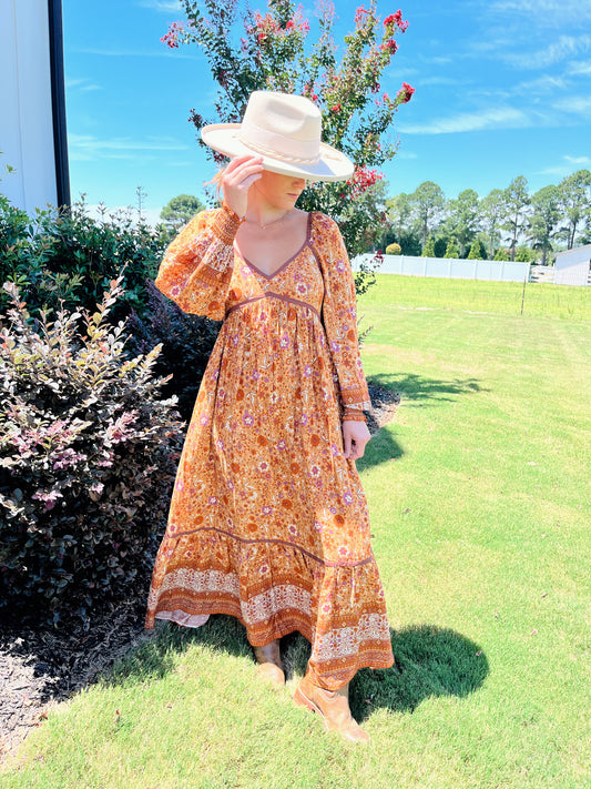 Pumpkin Spice Maxi Dress