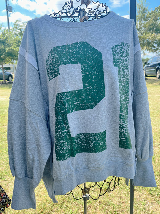 Varsity Print Pullover